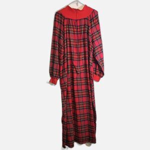 New Vintage The Tog Shop Red Plaid Nightgown XL
